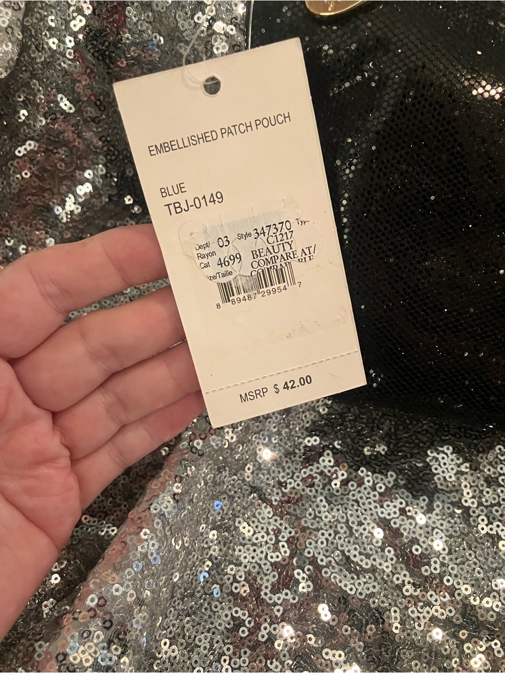 NWT Betsey Johnson 🤖 Embellished Make-up Bag - Picture 6 of 7